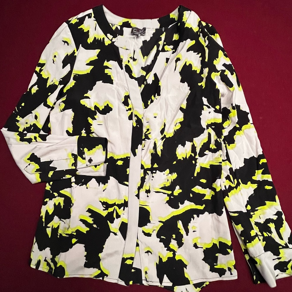CUSP by Neiman Marcus Printed Blouse- NEW without tags, size S